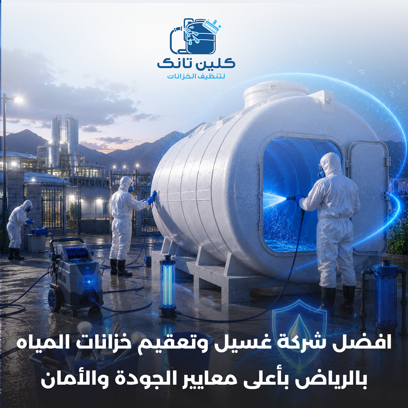 أفضل شركة غسيل وتعقيم خزانات المياه بالرياض